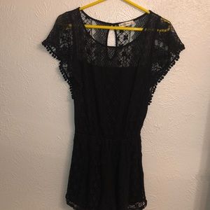 Black lace romper